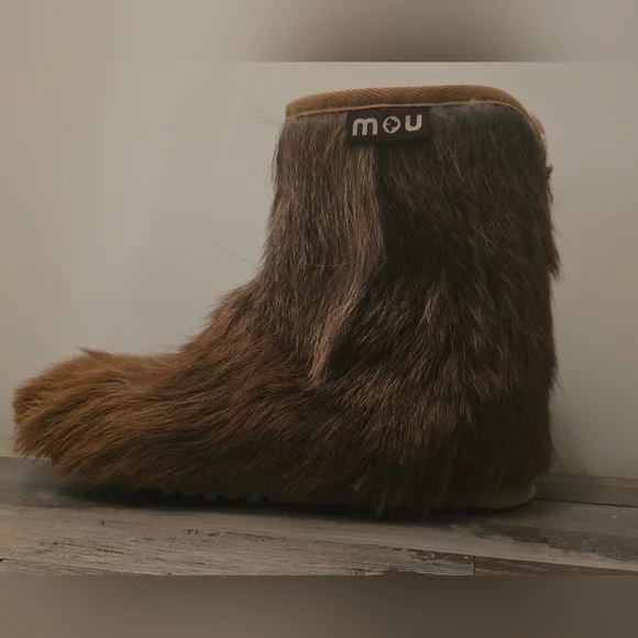 Mou Brown and Tan Fur Boots - Picture 4 of 8